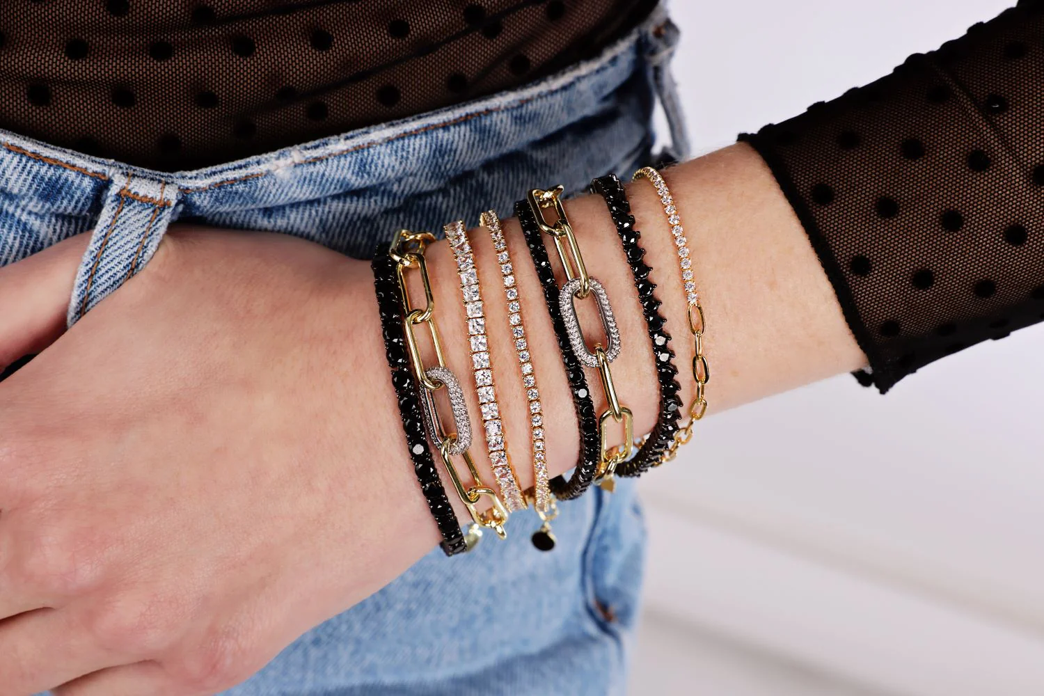 Classic Thin Tennis Bracelet - Image 5