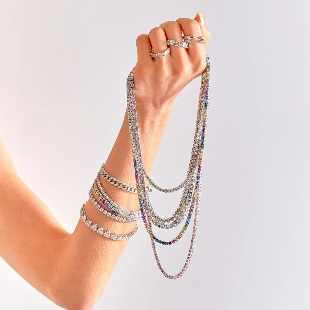 Pave Cuban Chain Bracelet - Image 5